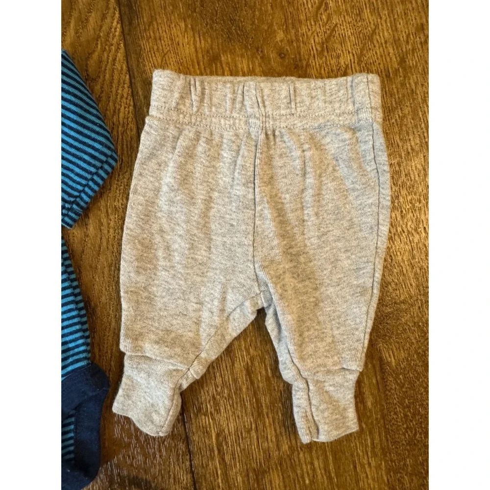 Carters Preemie Baby Boy Outfit Long Sleeved Shirt Pants Clothes Reborn Handsome